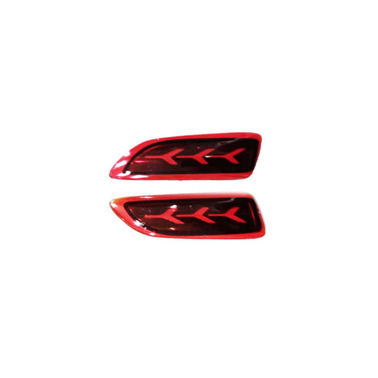 Car Rear Bumper Lamps Toyota Corolla 2012 Oem Fitting Lamborghini-B Design Red Led 02 Pcs/Set Box Pack (Pakistan)