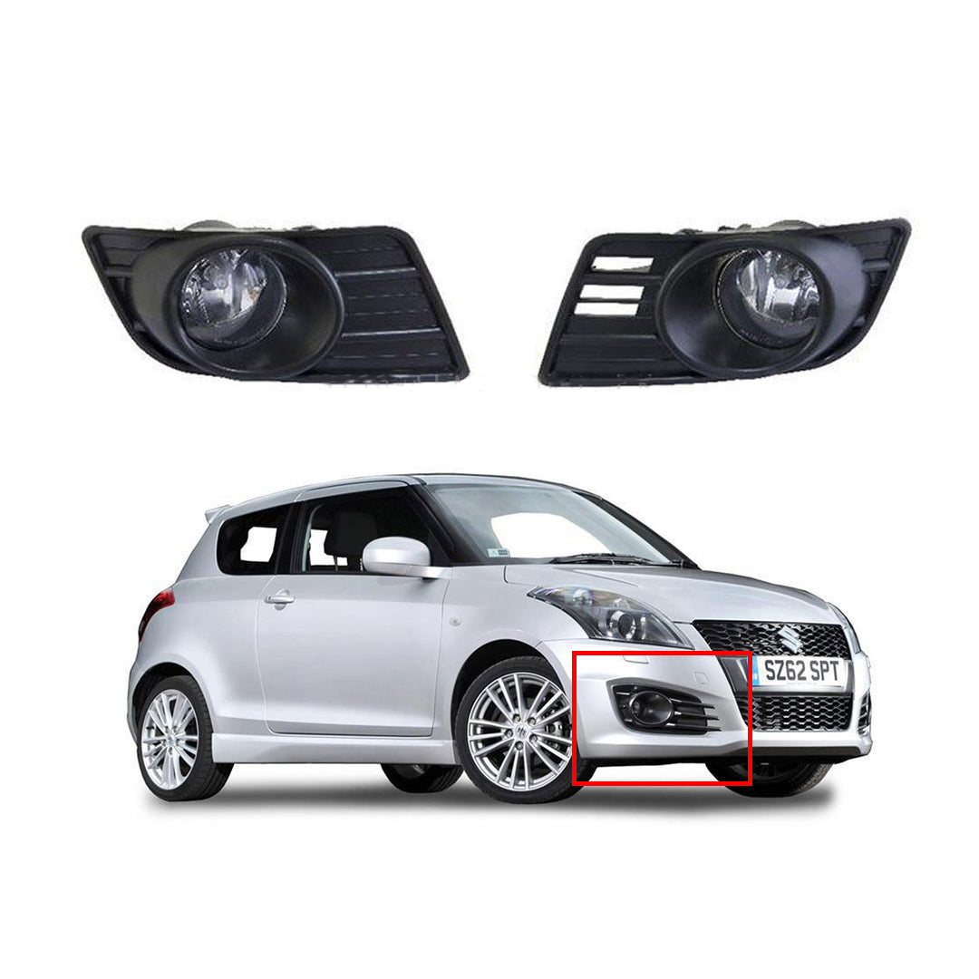 Car Fog Lamp Dlaa Oem Fitting Halogen Suzuki Swift 2018 Plastic Housing Glass Lens Clear Lens Black Sz-186 (China)