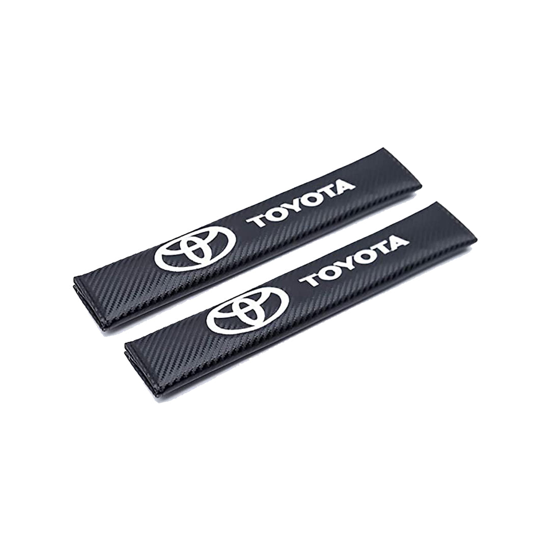 Seat Belt Covers (China) Pvc Material Carbon Toyota Logo 02 Pcs/Set Fy-4806 Poly Bag Pack