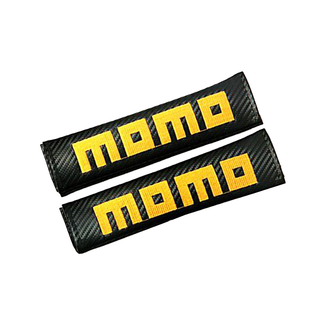 Seat Belt Covers (China) Pvc Material Carbon Momo Logo 02 Pcs/Set Fy-4806 Poly Bag Pack