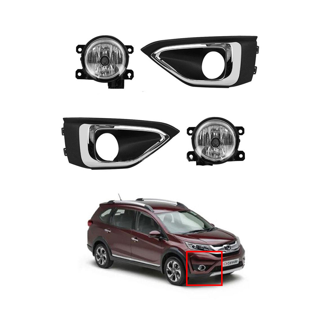 Car Fog Lamp Dlaa Oem Fitting Halogen Honda Brv 2018 Plastic Housing Glass Lens Clear Lens Black/Chrome Hd-3054 (China)