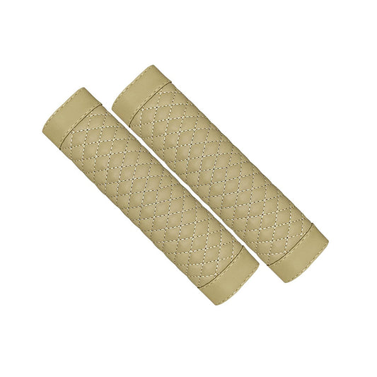 Seat Belt Covers (China) Poly Bag Pack  Pvc Material Beige Without Logo 7D Style 02 Pcs/Set