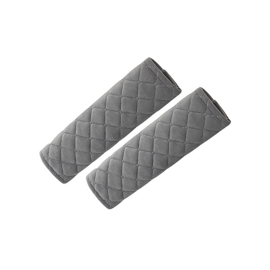 Seat Belt Covers (China) Poly Bag Pack  Pvc Material Grey 02 Pcs/Set 7D Style Fy-4807 Without Logo