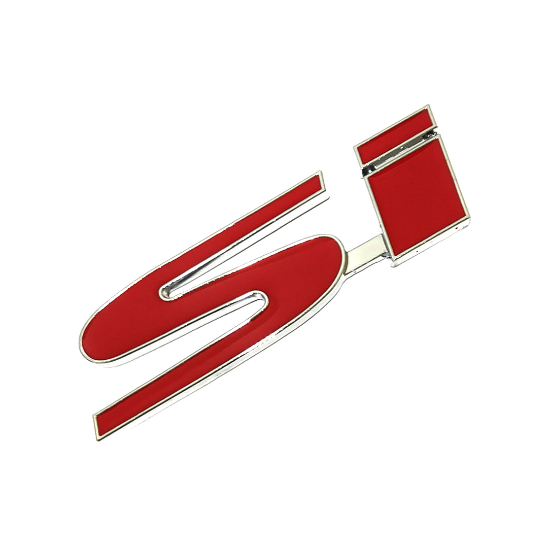 Car Universal Mono Metal Material Si Logo  Red 01 Pc/Pack Small Size Poly Bag Pack  (China)