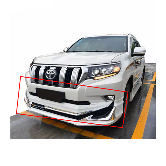 Body Kit 4X4 Front + Back Sides Toyota Prado 2018 Modelisata Design Plastic Material With Led Gbt  02 Pcs/Set Metalic White Colour (China)