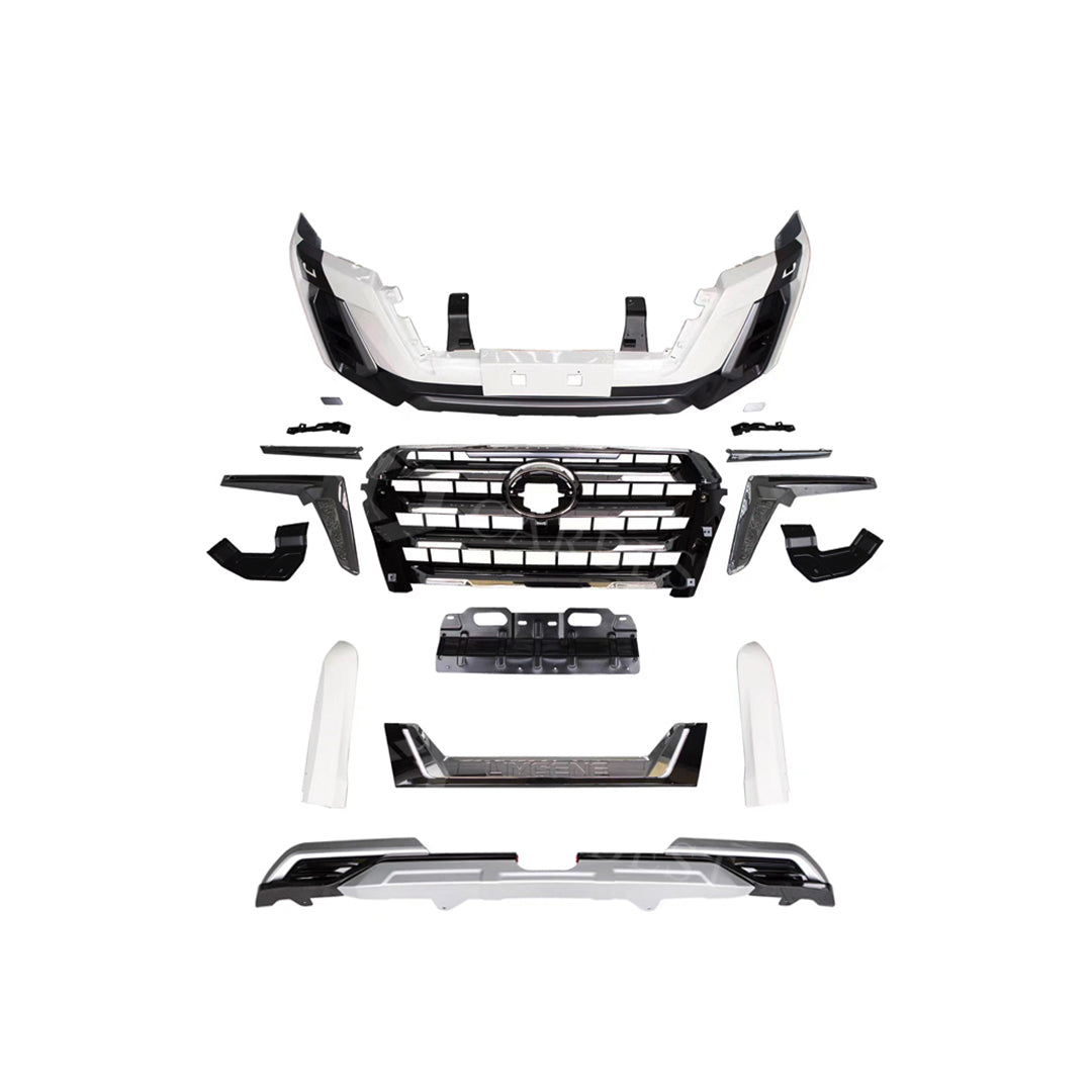 Face Up Lift Limgene Design Toyota Landcruiser Fj-200 2016 Plastic Material Front + Back Sides Metalic White Colour 06 Pcs/Set (China)