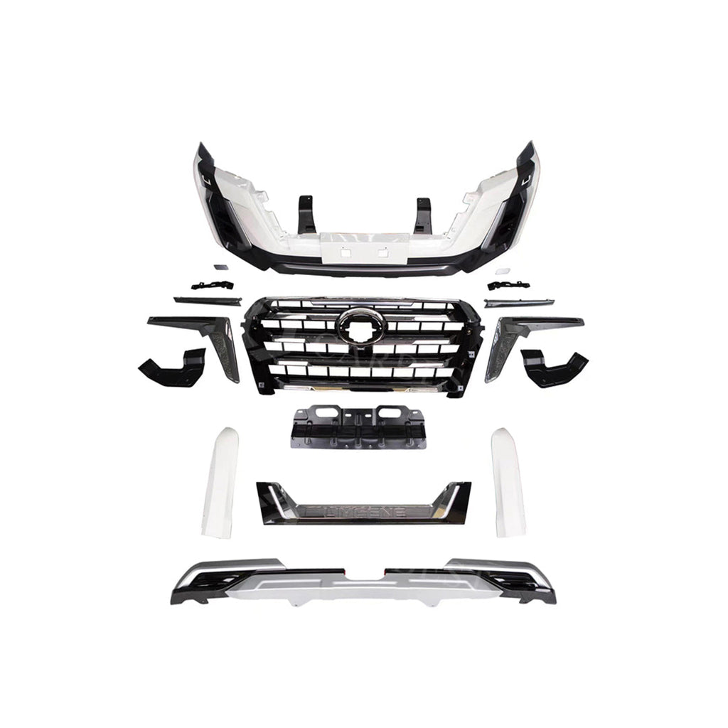 Face Up Lift Limgene Design Toyota Landcruiser Fj-200 2016 Plastic Material Front + Back Sides Metalic White Colour 06 Pcs/Set (China)