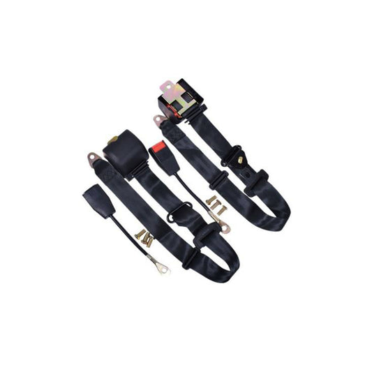 Car Seat Safety Belts (China) Automatic 03 Points Black 02 Pcs/Set 02 Pcs/Pack Universal Fitting For Front Seats Fy-1962 Colour Box Pack