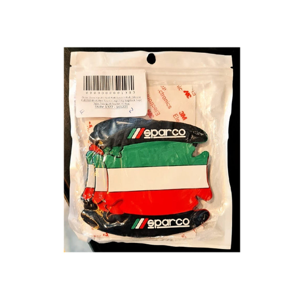 Outer Door Handle Bowl Anti-Scratch Pads Silicone Material Black/Red Sparco Logo Poly Bag Pack Tape Type Fitting 04 Pcs/Set (China)
