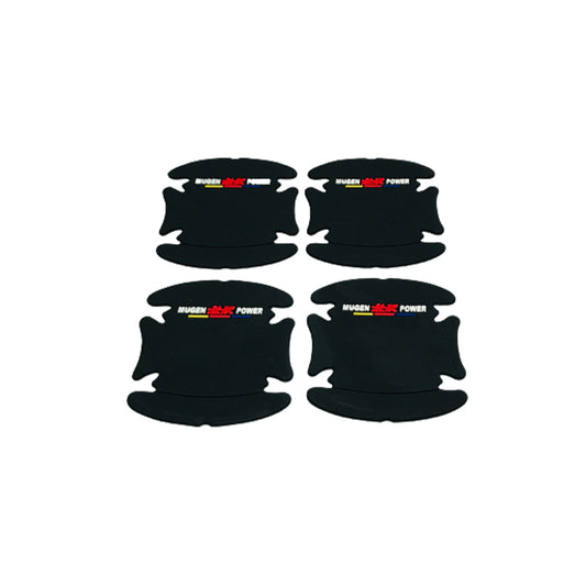 Outer Door Handle Bowl Anti-Scratch Pads Silicone Material  Black Mugen Power Logo Poly Bag Pack  Tape Type Fitting 04 Pcs/Set (China)