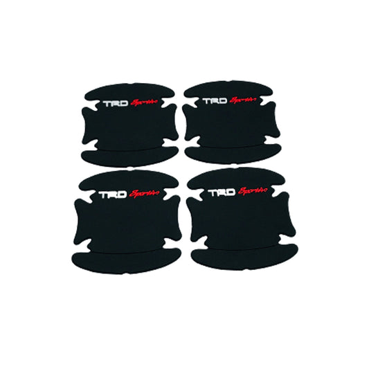 Outer Door Handle Bowl Anti-Scratch Pads Silicone Material  Black Trd Logo Poly Bag Pack  Tape Type Fitting 04 Pcs/Set (China)