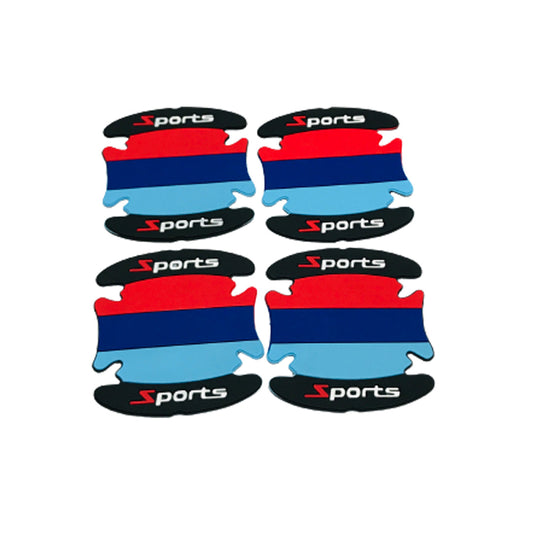 Outer Door Handle Bowl Anti-Scratch Pads Silicone Material  Black/Red Honda Logo Poly Bag Pack  Tape Type Fitting 04 Pcs/Set (China)