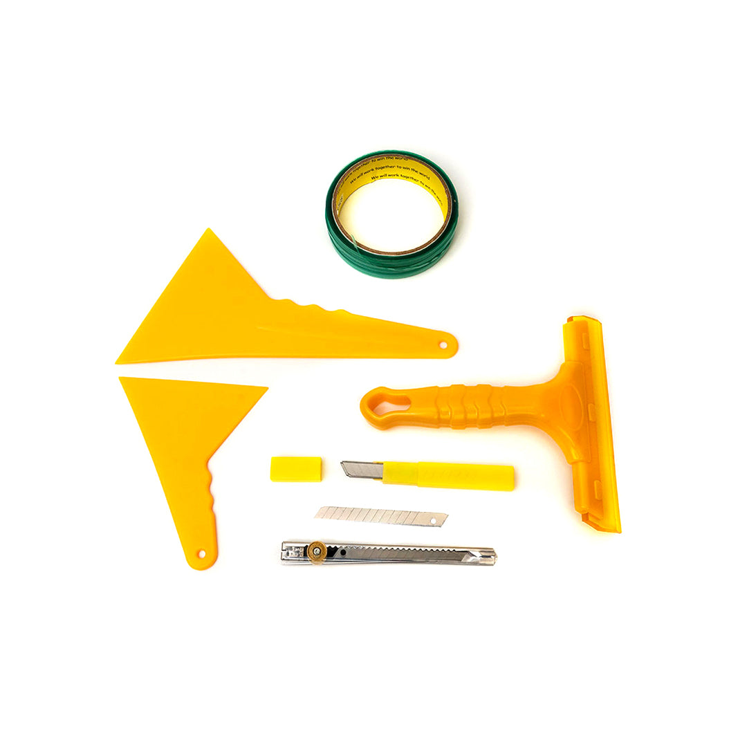 Professional Film/Tint/Vinyl Wrapping Application Tool Kit 06 Pcs/Set Standard Quality Yellow Fy-2186 (China)