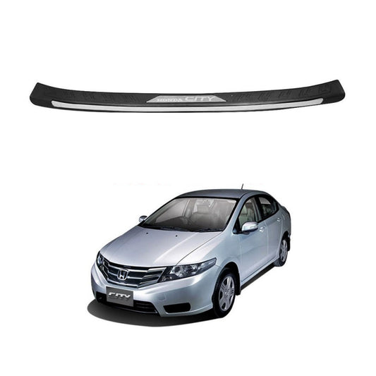 Car Rear Bumper Anti-Scratch Protector/Sill/Patti Plastic Material Tape Type Fitting Honda City 2018 Outer Side Black/Chrome City Logo     Fy-720 (China)