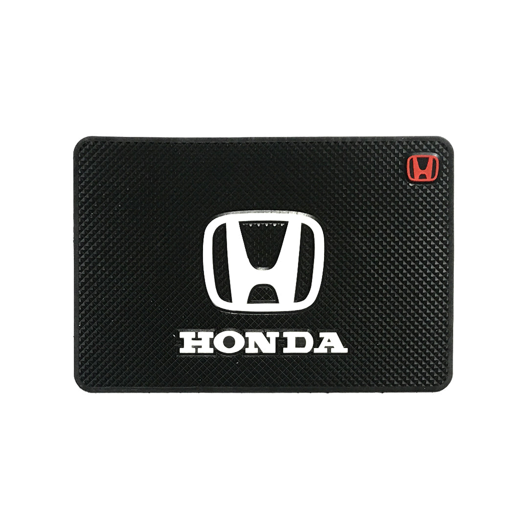 Car Dashboard Non-Slip Mat Silicone Material Honda Logo Square Design Small Size Black (China)
