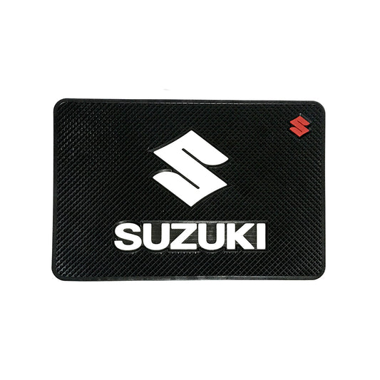 Car Dashboard Non-Slip Mat Silicone Material  Suzuki Logo Square Design Small Size Black (China)