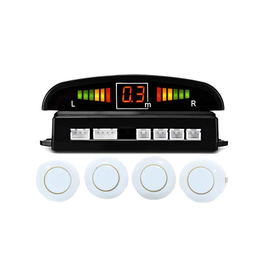 Car Reversing Parking Assistant Sensor Kit W/Dash Display + Warning Beep W/4 Sensors Per Set  Black Standard Quality Colour Box Pack Fy-2087 (China)