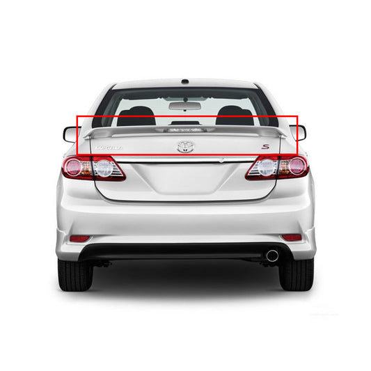 Car Spoiler Trunk Type Toyota Corolla 2012 Type-R Design Plastic Material Screw Type Fitting  Large Size Solid White Colour Fy-2684 (China)