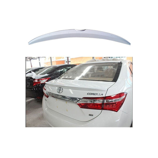 Car Spoiler Trunk Lip Type Toyota Corolla 2018 Trd Design Plastic Material Screw Type Fitting Without Light Large Size Solid White Colour Fy-2680 (China)