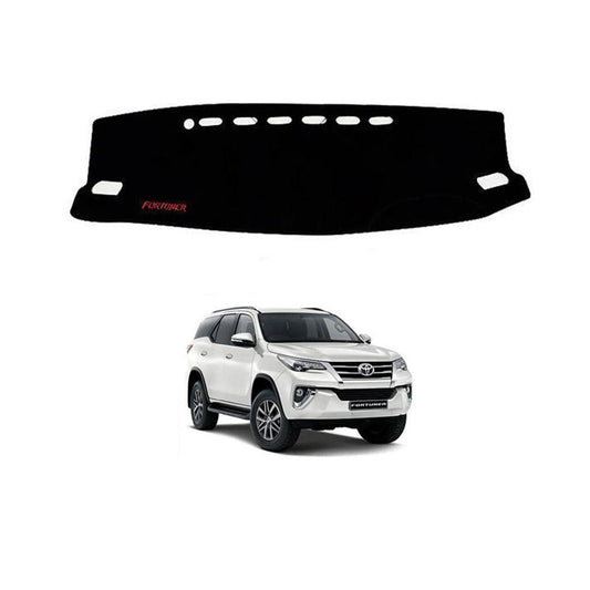 Dashboard Mat Velvet Type Carpet Toyota Fortuner 2018 Black Black Border Poly Bag Pack  (China) Executive Quality