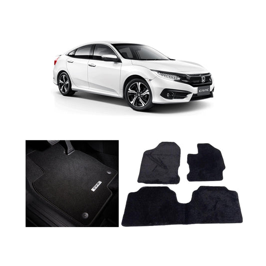 Car Floor Mat Standard Carpet Material  Oem Fitting Honda Civic 2018 03 Pcs / Set Beige Poly Bag Pack