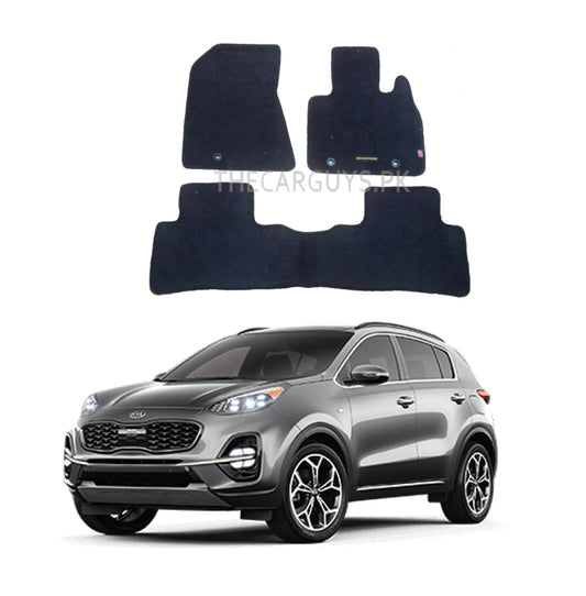 Car Floor Mat Standard Carpet Material  Oem Fitting Kia Sportage 2020 03 Pcs / Set Black Poly Bag Pack