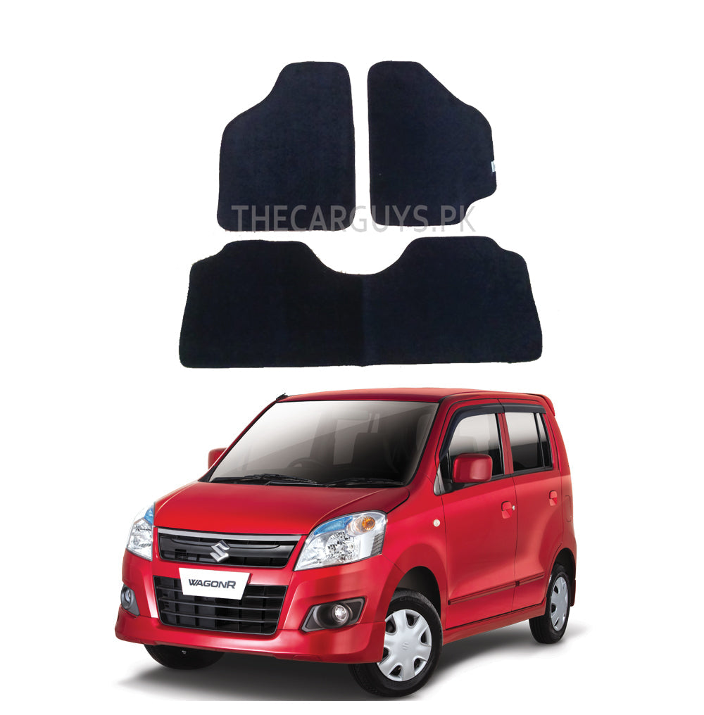 Car Floor Mat Standard Carpet Material Oem Fitting Suzuki Wagon-R 2018 03 Pcs / Set Black Poly Bag Pack