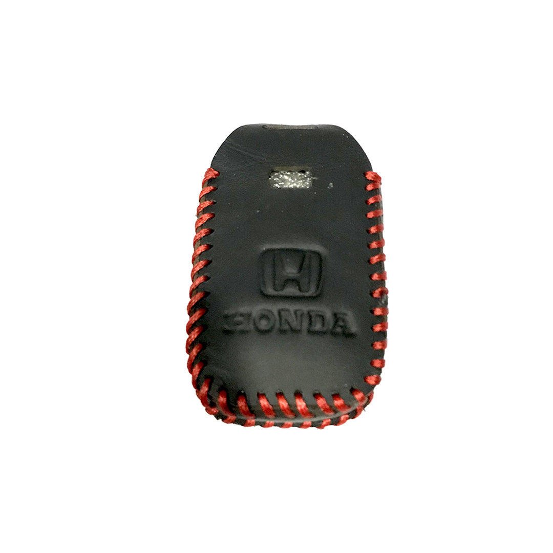 Car Remote Key Cover/Casing Pvc Leather With Metal Hook Type Honda Vezel 2015 Honda Logo Black Poly Bag Pack  (China)