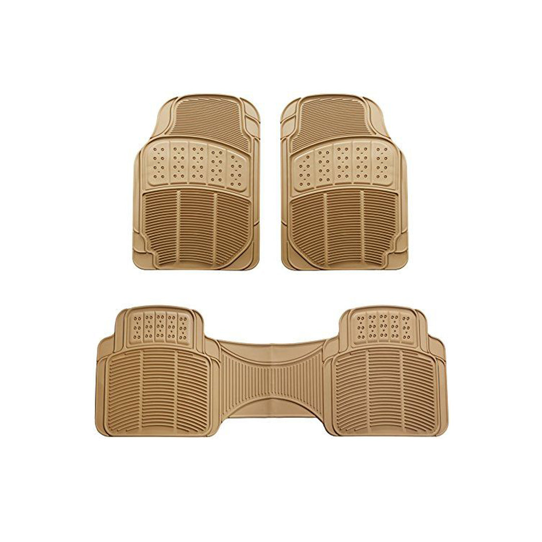 Car Floor Mat Pvc Material Universal Fitting Standard Quality Beige Pvc 03 Pcs / Set Poly Bag Pack Fy-302 (China)