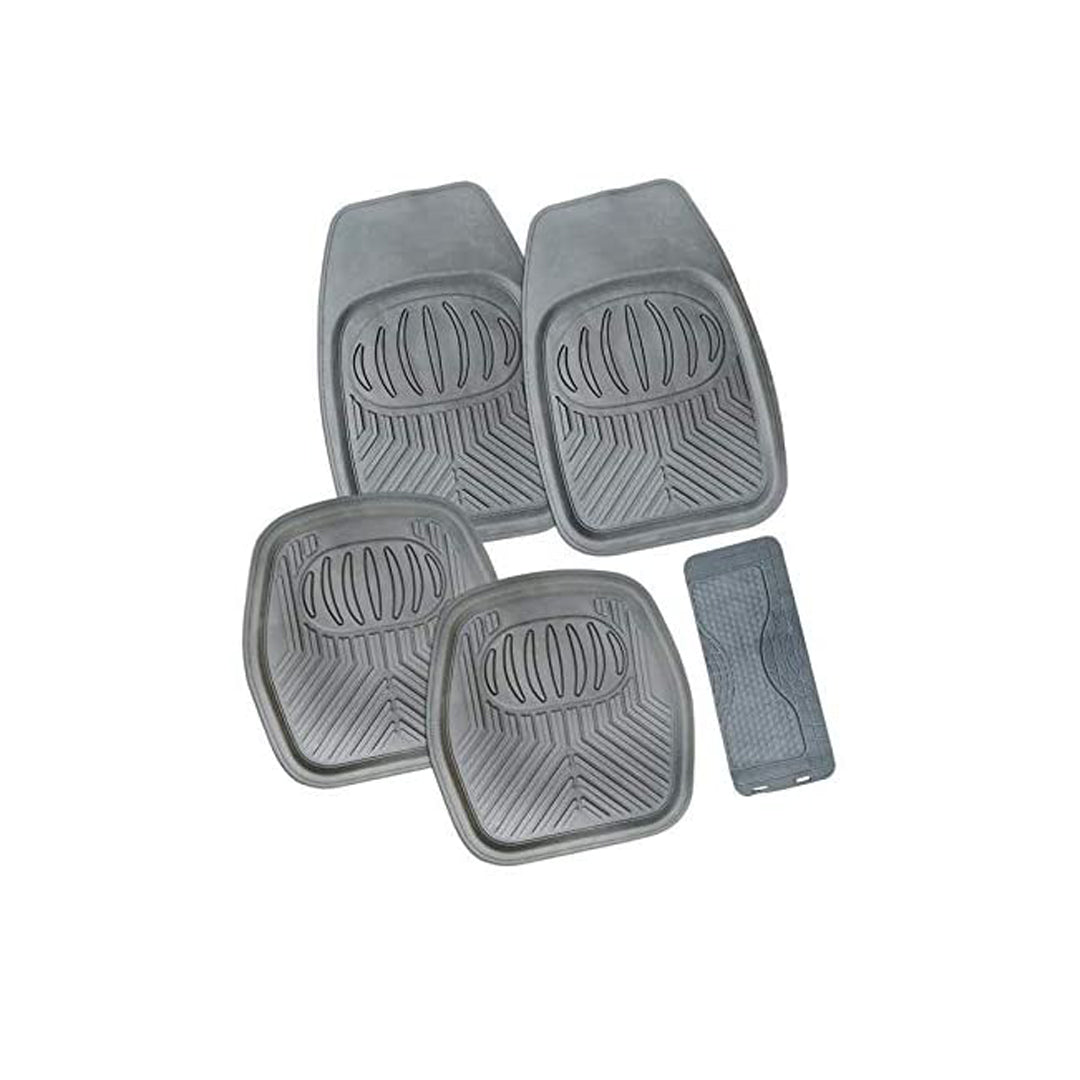 Car Floor Mat Pvc Material Universal Fitting   Grey Pvc 05 Pcs/Set Poly Bag Pack  Fy-512 (China)