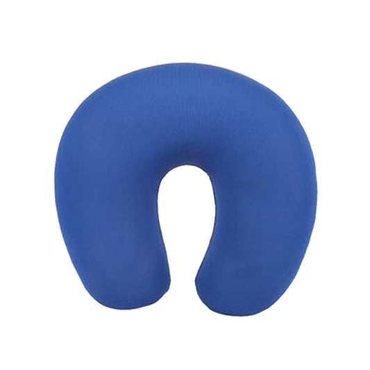 Car Neck Rest Cushions Velvet Material U Shape  01 Pc/Set Blue Poly Bag Pack