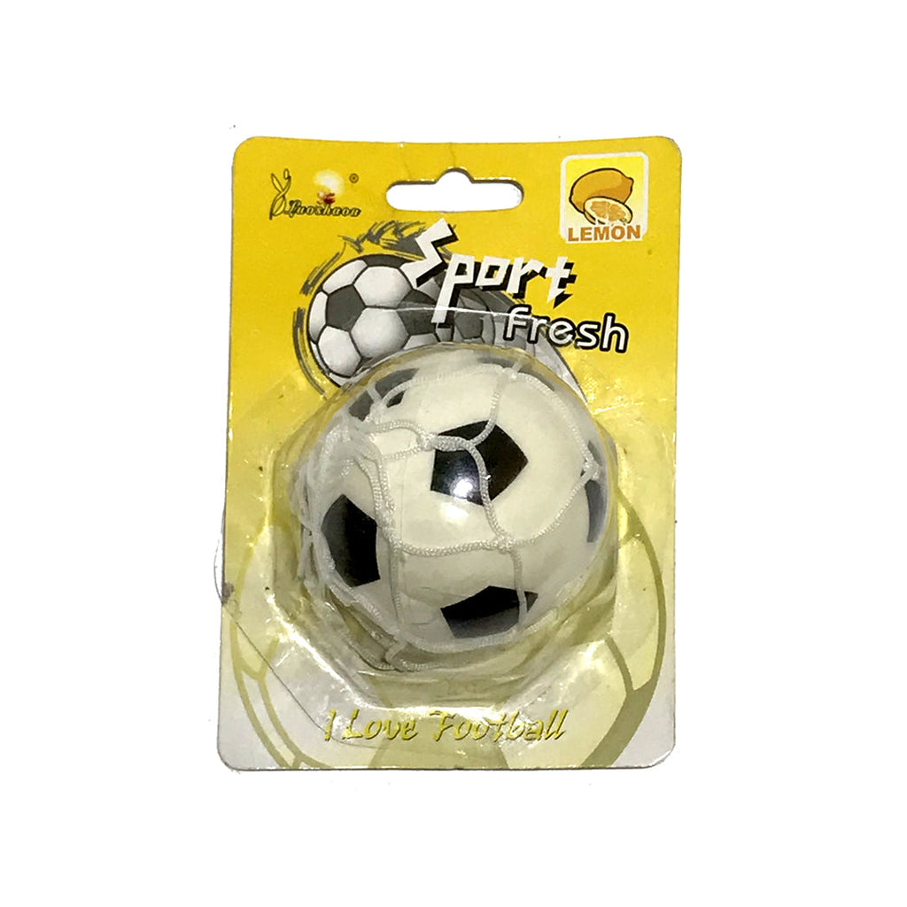 Car Perfume Hanging Locket Luoshaou White/Black Housing Lemon Blister Pack Foot Ball Design Yq-063 (China)