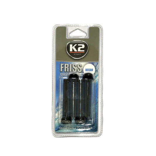 Car Perfume A/C Vent Clip K2 Blue/Black Housing Ocean   Blister Pack Fy-1905 (China)