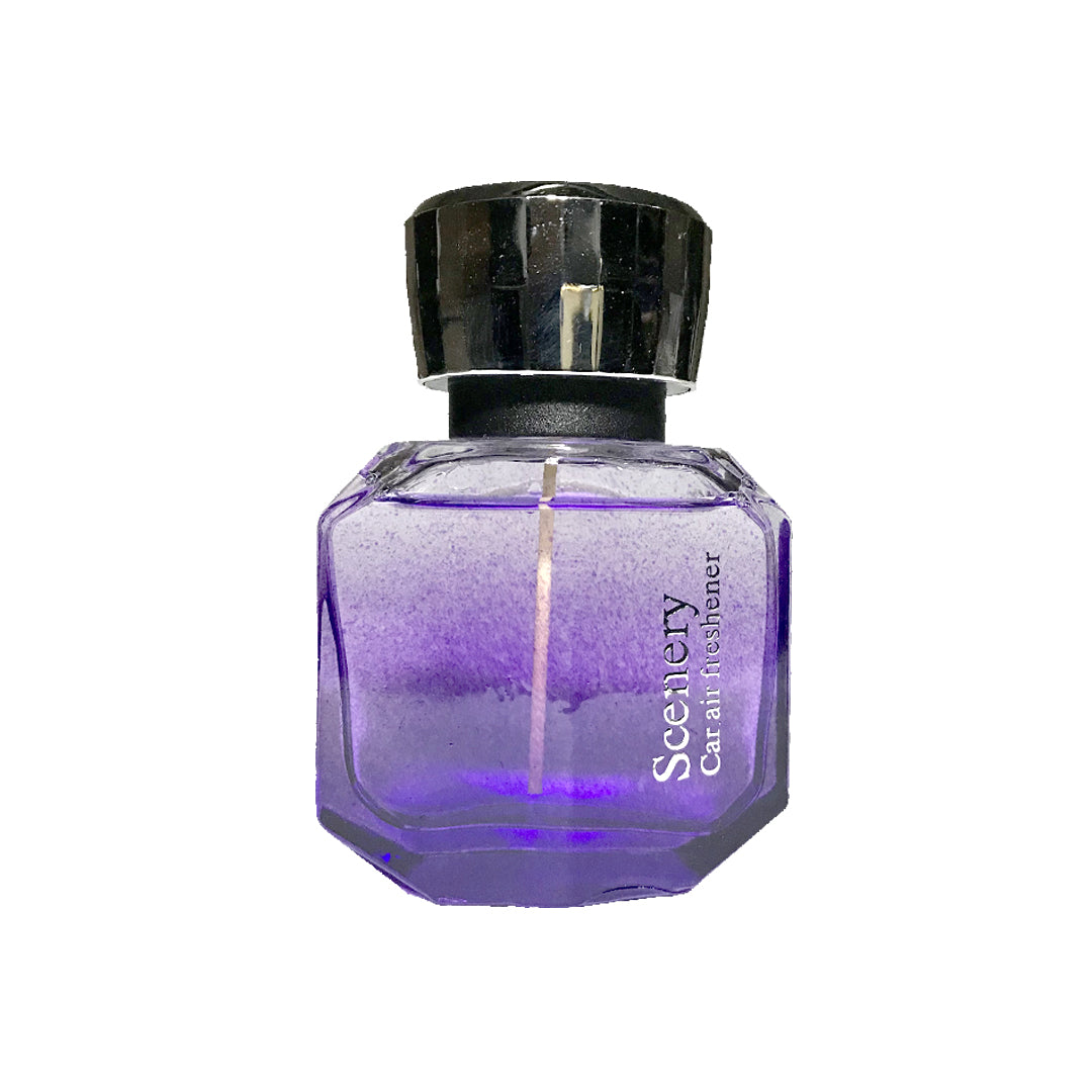 Car Perfume Glass Bottle Scenery Purple/Chrome Housing Lavendar  60Ml Blister Pack La-059 (China)