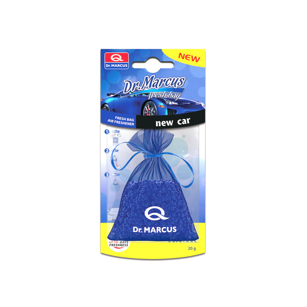 Car Perfume Hanging Bag Dr Marcus  New Car   20G Polybag With Insert Card Pack (Eu)