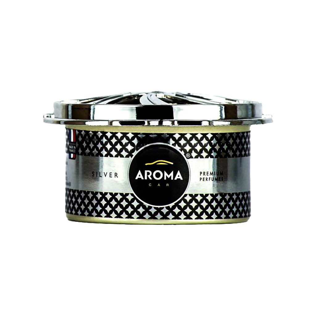 Car Perfume Metal Can Wood Aroma Silver 40G Tin Can Pack Premium Perfumes S66755 (Eu)