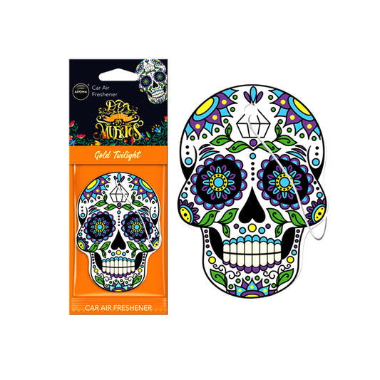 Paper Card Perfume Aroma  Gold Tatoo   Coloured Card Pack Skull Design S57066 (Eu)