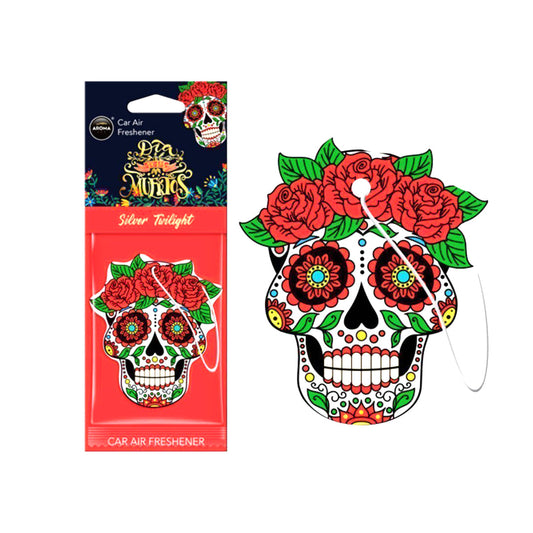 Paper Card Perfume Aroma  Silver Tatoo   Coloured Card Pack Skull Design S57067 (Eu)