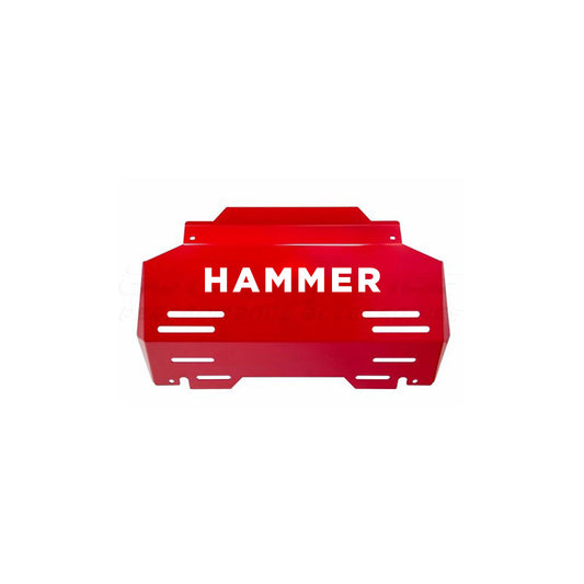 Engine Protection Skid Plate  Metal Material Hamer Design Universal Fitting Red Hammer Logo 01 Pc/Set