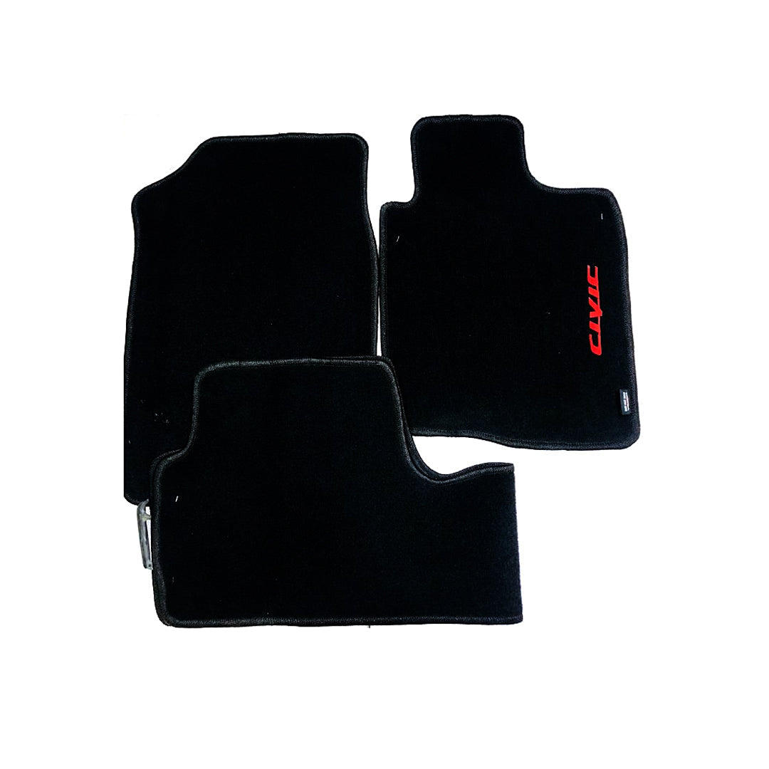 Car Floor Mat Executive Carpet Material  Oem Fitting Honda Civic 2022 03 Pcs / Set Black Poly Bag Pack