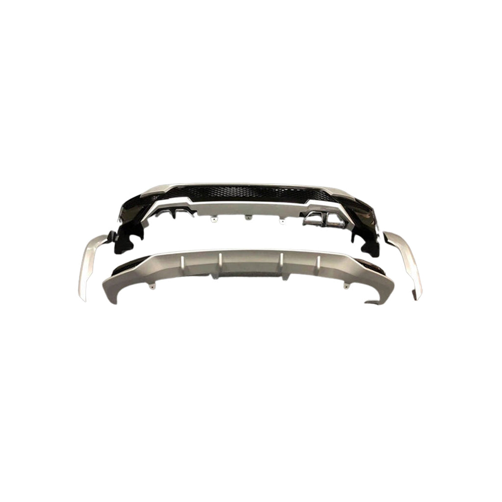 Body Kit/Lip Front + Back Sides Hyundai Tucson 2021 Aero Design Abs Material Without Light 02 Pcs/Set Silver Colour (China)