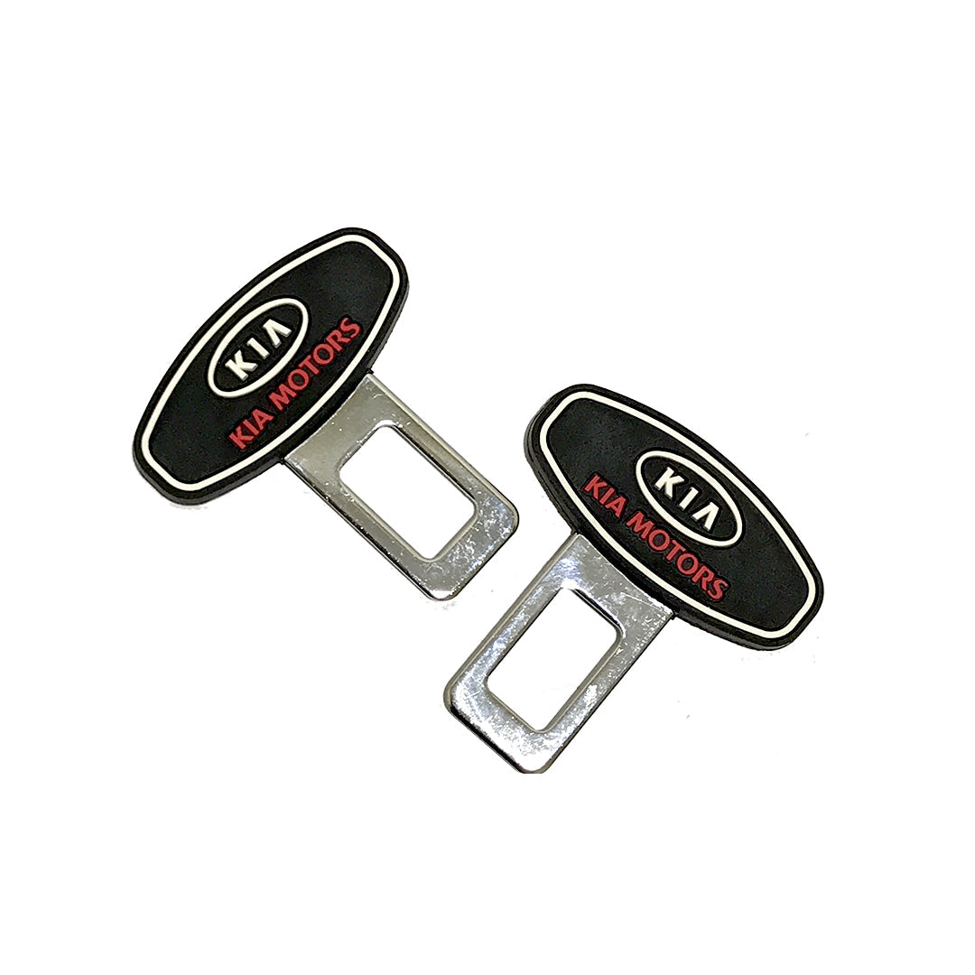 Seat Belt Hook Silicone+Metal Kia Logo 02 Pcs/Pack  Blister Pack (China)