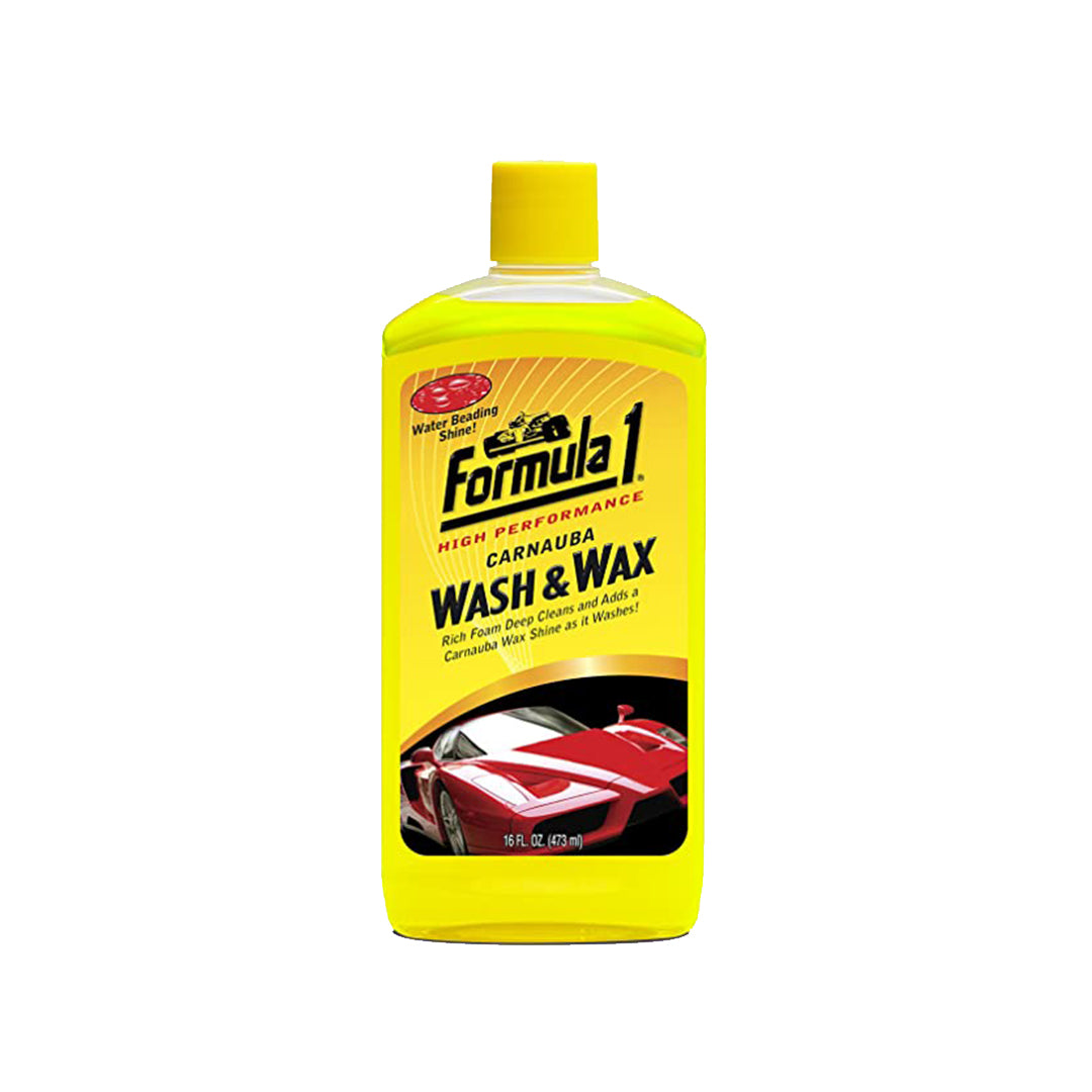 Car Shampoo & Wax Formula-1 Plastic Bottle Pack  473Ml Carnauba Wash&Wax 716030 (Usa)