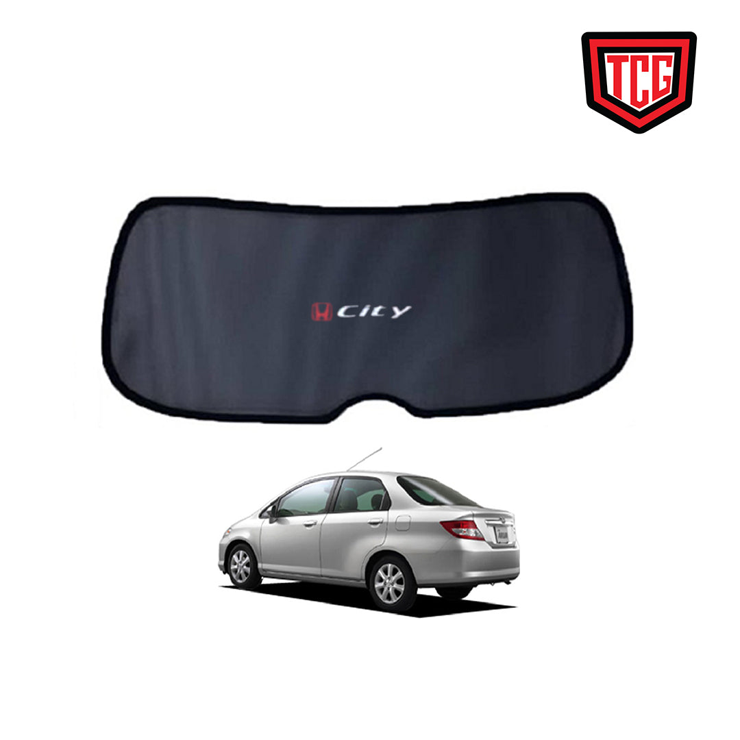 Car Curtain  Back Fix Honda City 2018 With Logo  Black (Pakistan)