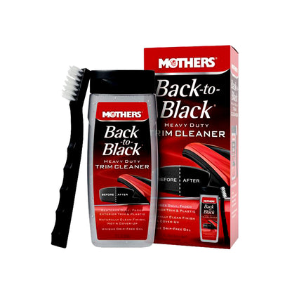 Plastic Restorer Mothers Colour Box Pack 355Ml Back To Black Heavy Duty Trim Cleaner Kit With Trim Brush 6141 (Usa)