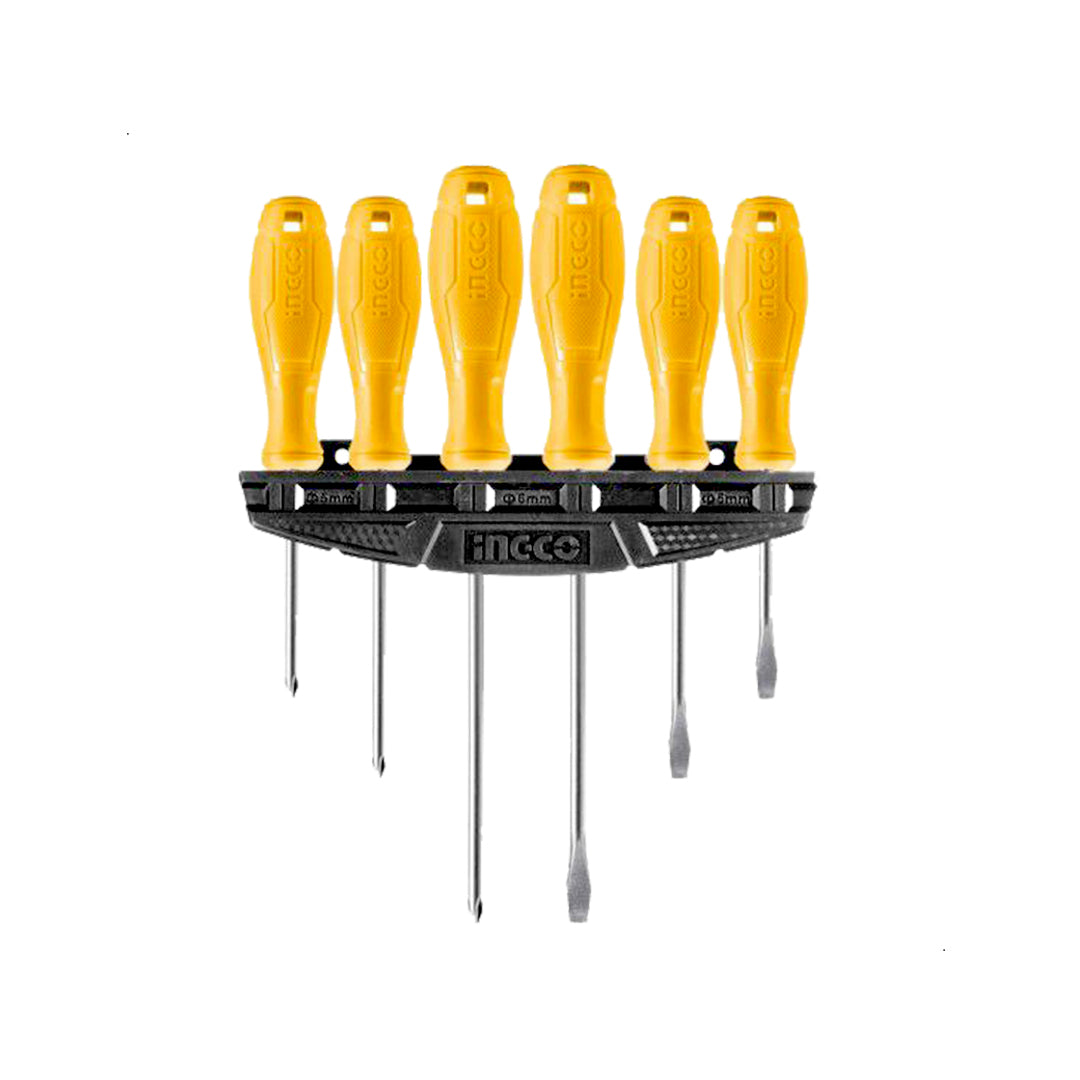 Screwdriver Socket Kit Ingco  10 Pcs/Set Premium Quality Yellow/Black Blister Pack Hksd1058 (China)