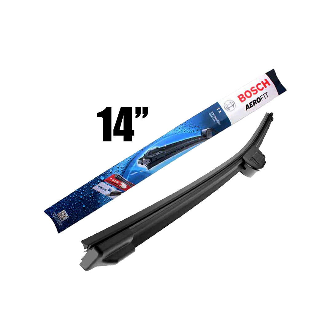 Auto Windshield Quiet Wiper Blades Bosch Front Screen Silicone Type 14" Premium Quality 01 Pc/Pack Colour Box Pack Aero Eco 3397015556 (China)