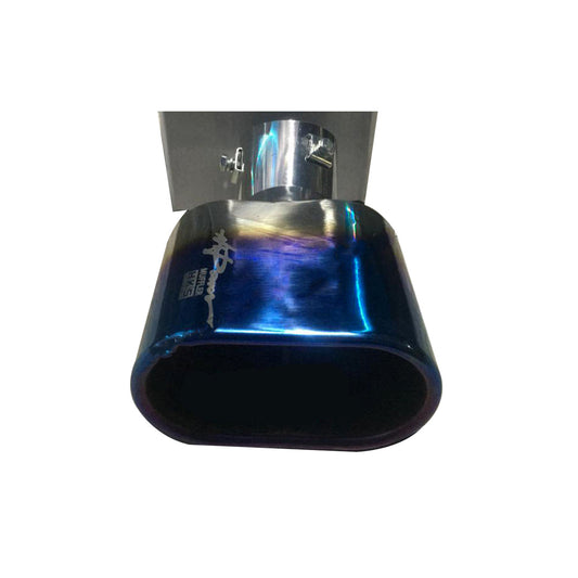 Auto Muffler Tip Pipe Hks Single Tip Design  Ss Material Ss/Burnt  Inlet 2" Outlet 4"  Universal Fitting Box Pack Oval Shape (China)