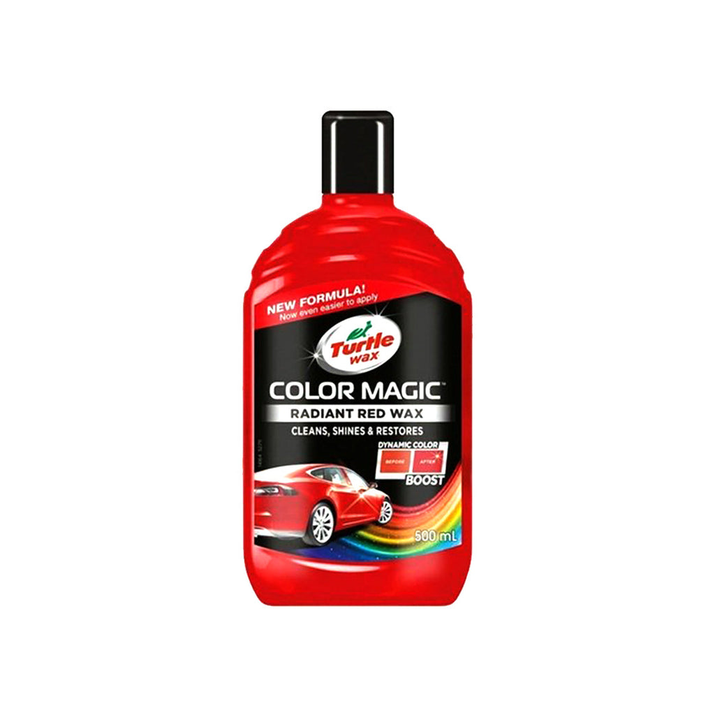 Car Body Polish Turtle Wax Cream Based Plastic Bottle Pack 500Ml Color Magic Radiant Red Wax 52711 (Usa)