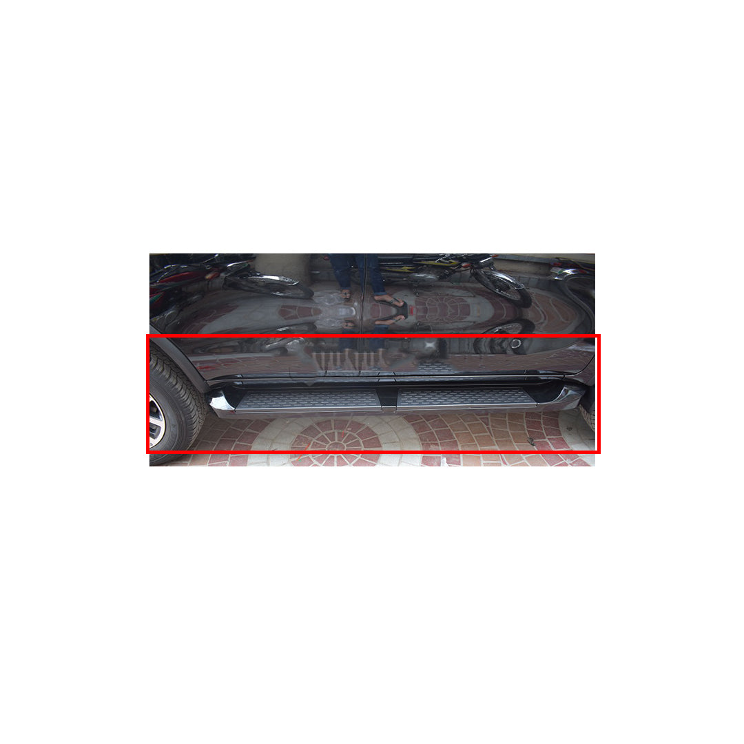 Side Step / Foot Board Version 04 Design Oem Fitting Toyota Fortuner 2018 Plastic Material Without Border Without Light No Logo 02 Pcs/Set Black (Thailand)